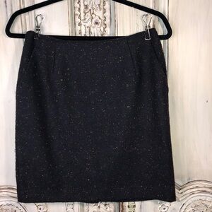 ModCloth Wool Blend Confetti on Black Side Pocket Mini Skirt Size 2